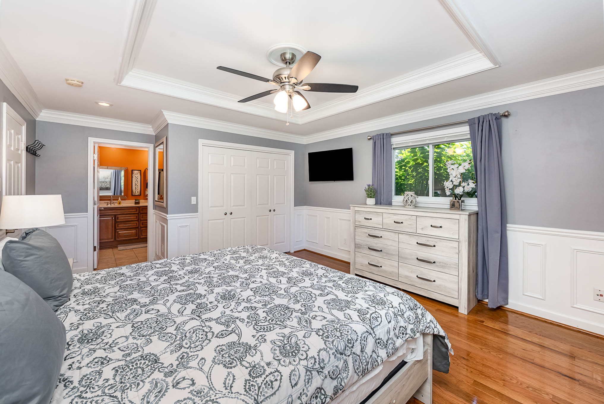 Master bedroom with king bed